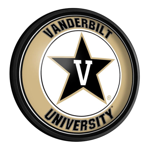Vanderbilt Commodores: Round Slimline Lighted Wall Sign - The Fan-Brand