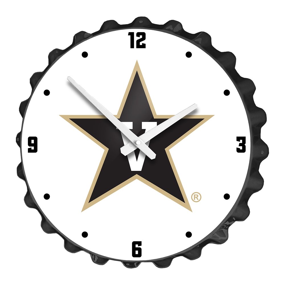 Vanderbilt Commodores: Star - Bottle Cap Wall Clock - The Fan-Brand