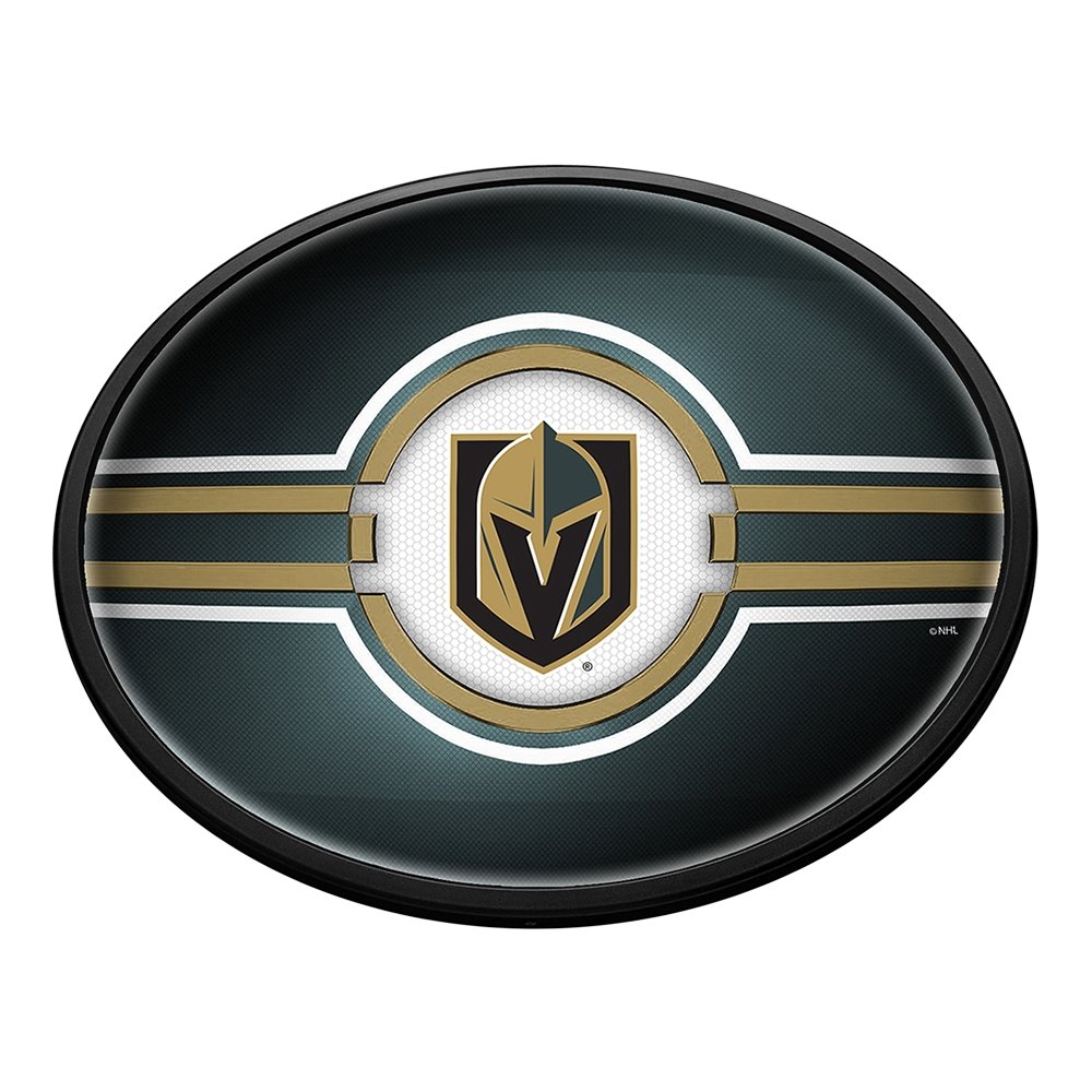 Vegas Golden Knights: Oval Slimline Lighted Wall Sign - The Fan-Brand