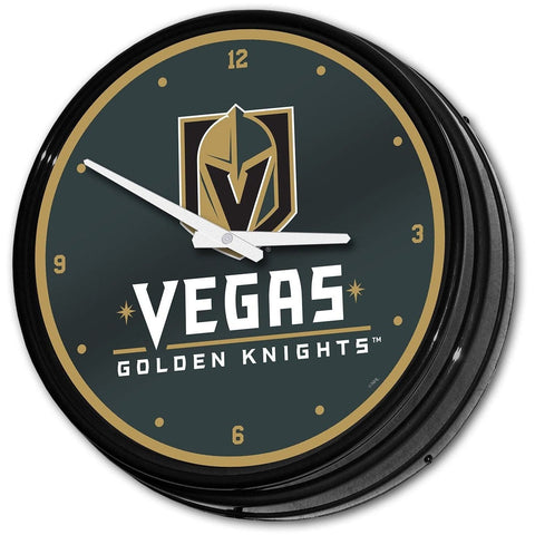 Vegas Golden Knights: Retro Lighted Wall Clock - The Fan-Brand