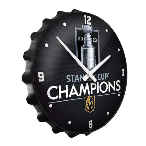 Vegas Golden Knights: Stanley Cup Champions - Bottle Cap Wall Clock - The Fan-Brand