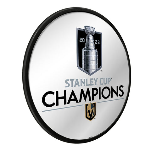 Vegas Golden Knights: Stanley Cup Champions - Modern Disc Mirrored Wall Sign - The Fan-Brand