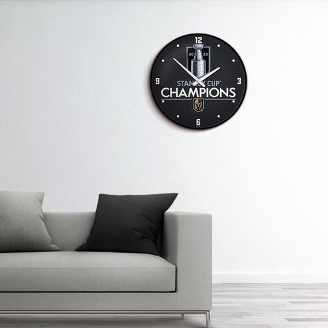 Vegas Golden Knights: Stanley Cup Champions - Modern Disc Wall Clock - The Fan-Brand