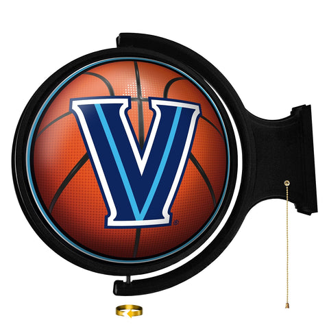 Villanova Wildcats: Basketball - Original Round Rotating Lighted Wall Sign - The Fan-Brand