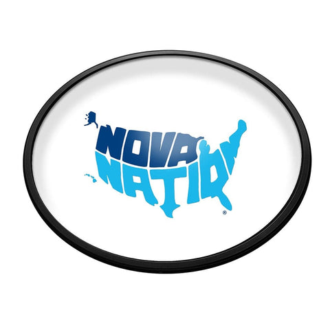 Villanova Wildcats: Nova Nation - Oval Slimline Lighted Wall Sign - The Fan-Brand