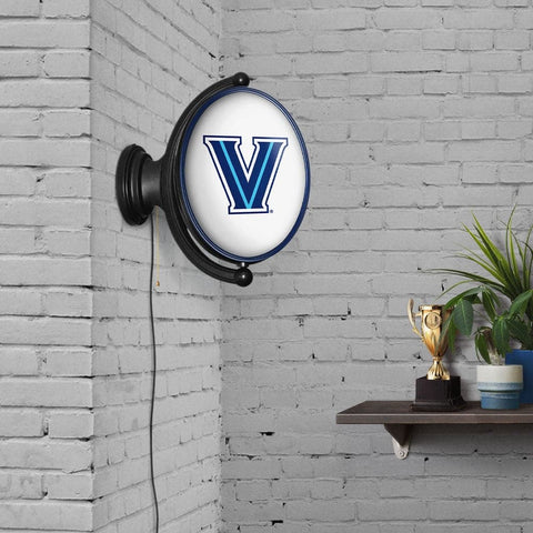Villanova Wildcats: Original Oval Rotating Lighted Wall Sign - The Fan-Brand