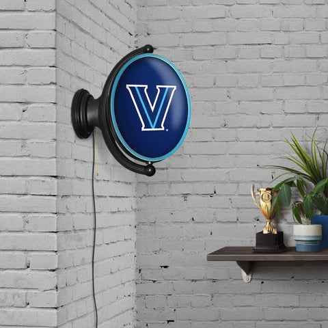 Villanova Wildcats: Original Oval Rotating Lighted Wall Sign - The Fan-Brand