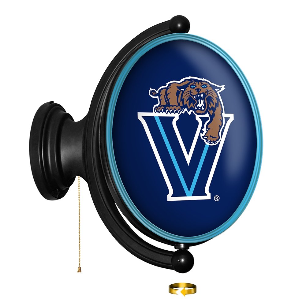 Villanova Wildcats: Wildcat - Original Oval Rotating Lighted Wall Sign - The Fan-Brand