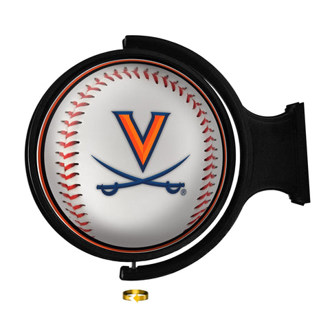 Virginia Cavaliers: Baseball - Original Round Rotating Lighted Wall Sign - The Fan-Brand
