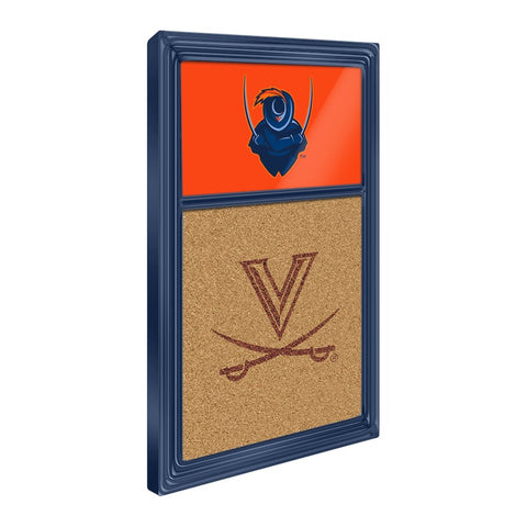 Virginia Cavaliers: Cavalier - Dual Logo Cork Note Board - The Fan-Brand