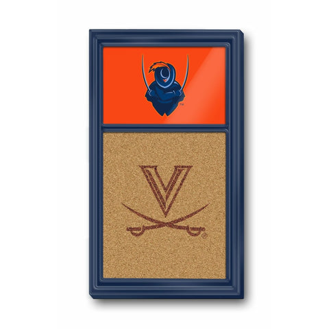 Virginia Cavaliers: Cavalier - Dual Logo Cork Note Board - The Fan-Brand