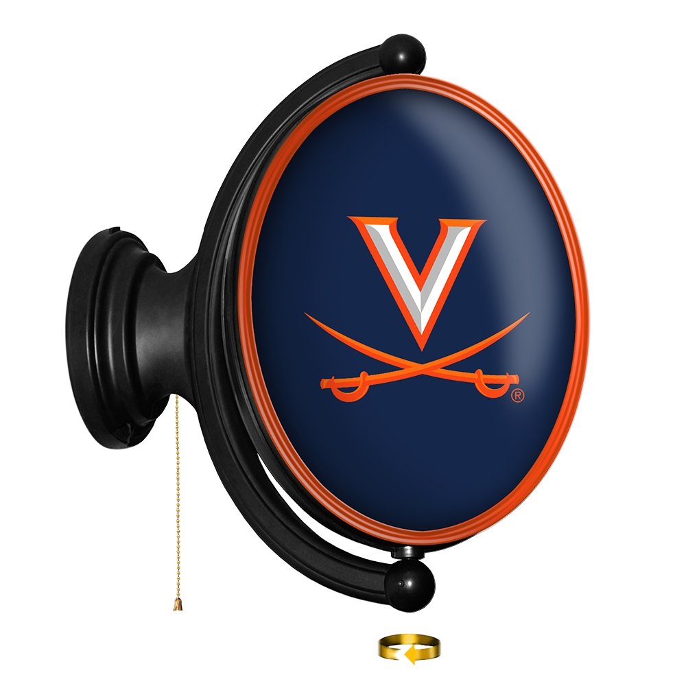 Virginia Cavaliers: Original Oval Rotating Lighted Wall Sign - The Fan-Brand