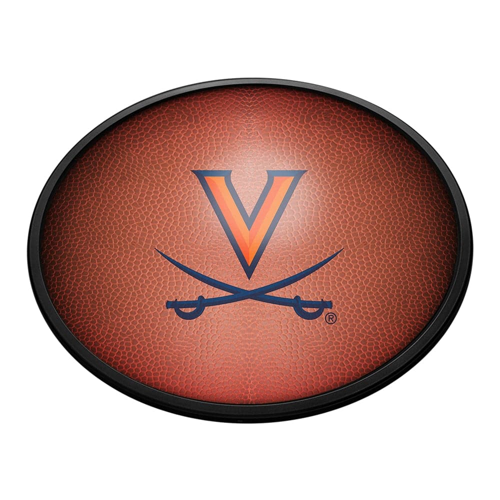 Virginia Cavaliers: Pigskin - Oval Slimline Lighted Wall Sign - The Fan-Brand