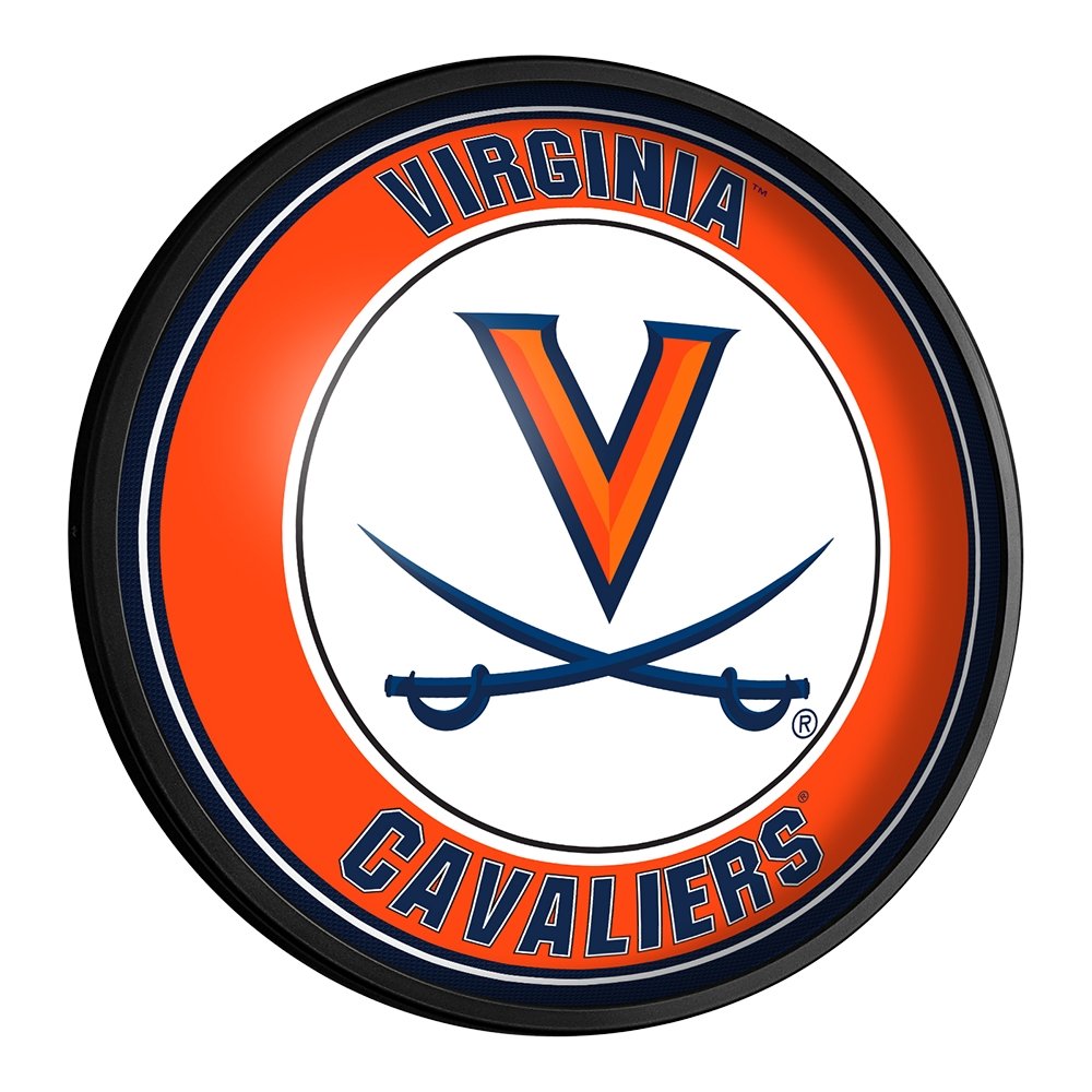 Virginia Cavaliers: Round Slimline Lighted Wall Sign - The Fan-Brand