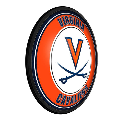 Virginia Cavaliers: Round Slimline Lighted Wall Sign - The Fan-Brand