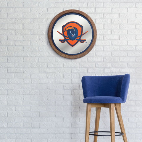 Virginia Cavaliers: Shiled - Mirrored Barrel Top Mirrored Wall Sign - The Fan-Brand