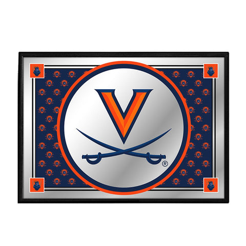 Virginia Cavaliers: Team Spirit - Framed Mirrored Wall Sign - The Fan-Brand
