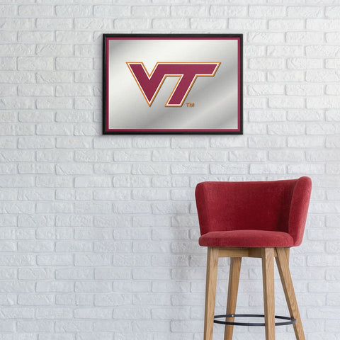 Virginia Tech Hokies: Framed Mirrored Wall Sign - The Fan-Brand