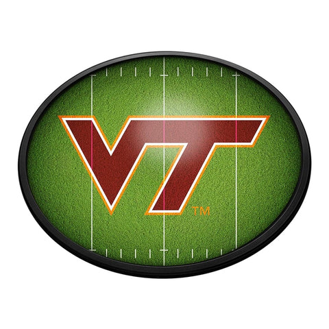 Virginia Tech Hokies: On the 50 - Oval Slimline Lighted Wall Sign - The Fan-Brand