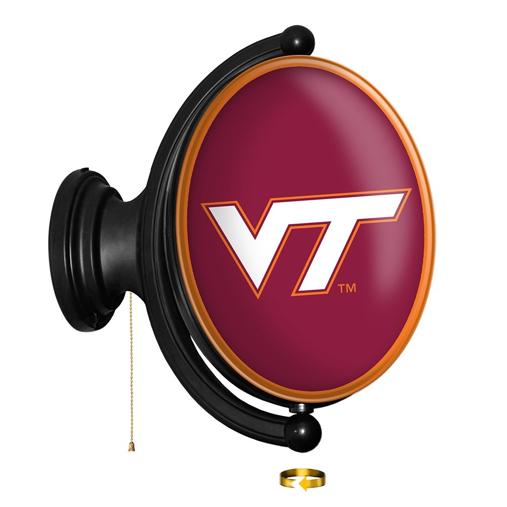 Virginia Tech Hokies: Original Oval Rotating Lighted Wall Sign - The Fan-Brand