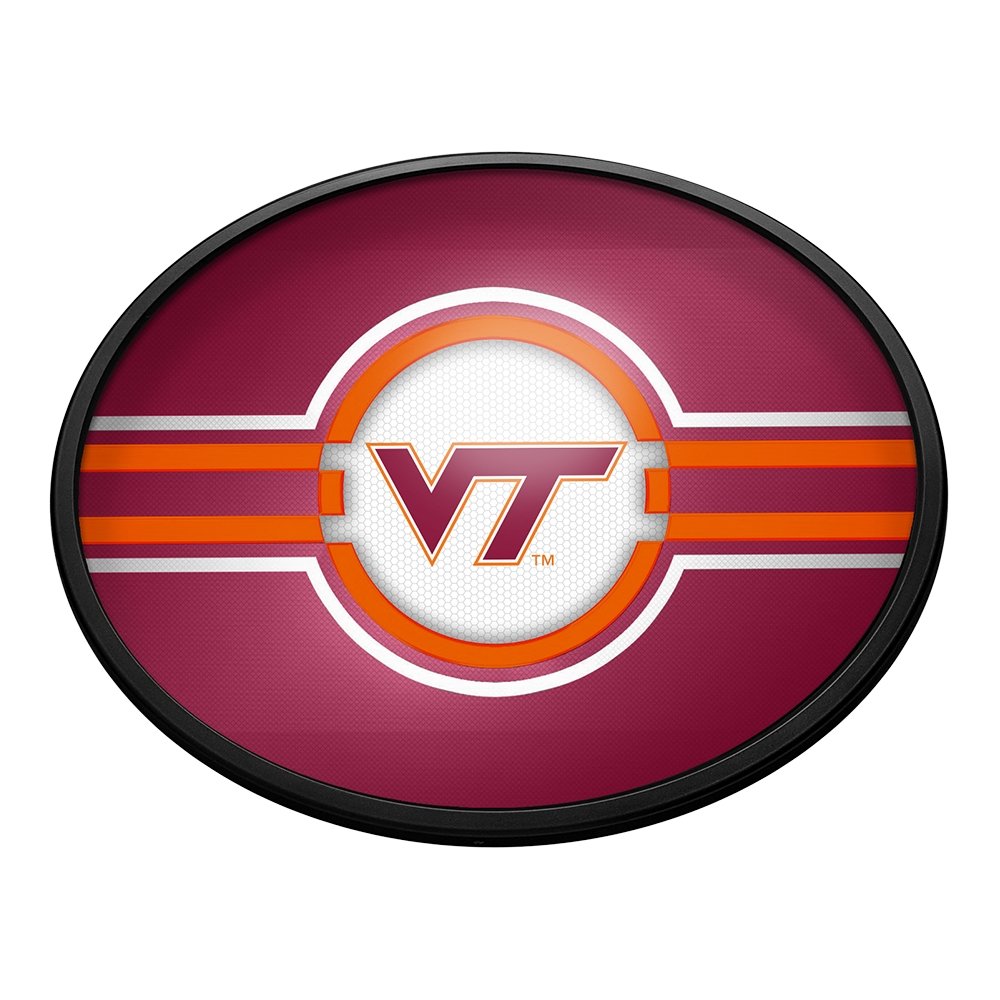 Virginia Tech Hokies: Oval Slimline Lighted Wall Sign - The Fan-Brand