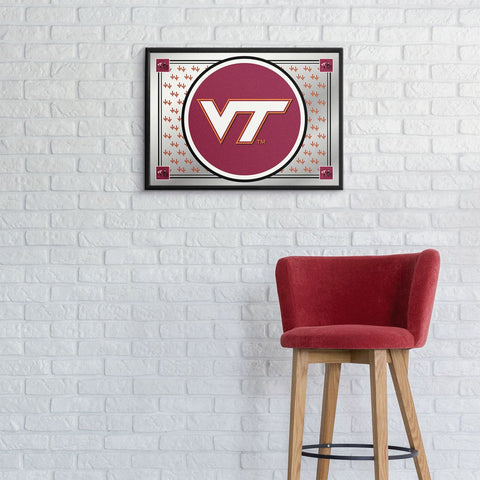 Virginia Tech Hokies: Team Spirit - Framed Mirrored Wall Sign - The Fan-Brand