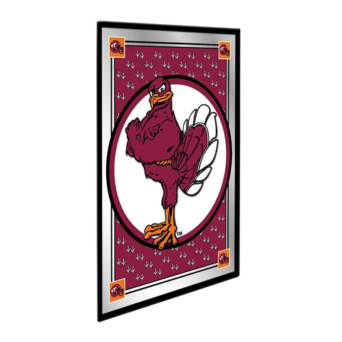 Virginia Tech Hokies: Team Spirit, Mascot - Framed Mirrored Wall Sign - The Fan-Brand