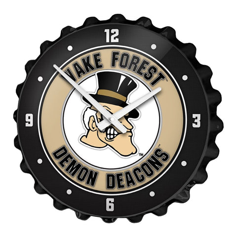 Wake Forest Demon Deacons: Mascot - Bottle Cap Wall Clock - The Fan-Brand
