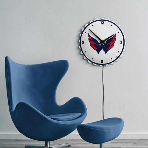 Washington Capitals: Bottle Cap Lighted Wall Clock - The Fan-Brand