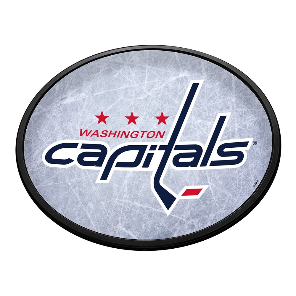 Washington Capitals: Ice Rink - Oval Slimline Lighted Wall Sign - The Fan-Brand