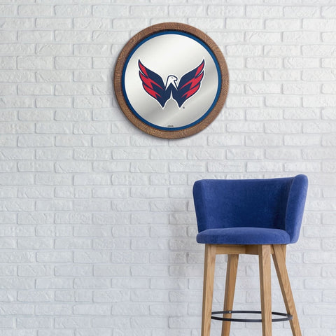 Washington Capitals: Mirrored Barrel Top Wall Sign - The Fan-Brand
