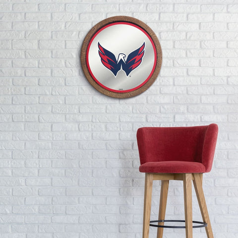 Washington Capitals: Mirrored Barrel Top Wall Sign - The Fan-Brand