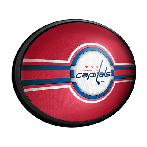 Washington Capitals: Oval Slimline Lighted Wall Sign - The Fan-Brand