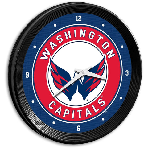 Washington Capitals: Ribbed Frame Wall Clock - The Fan-Brand