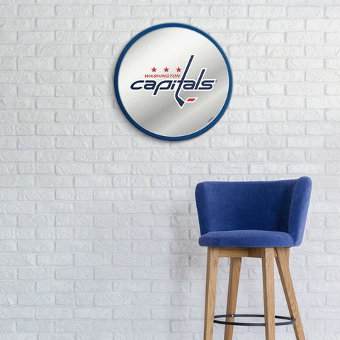 Washington Capitals: Secondary Logo - Modern Disc Mirrored Wall Sign - The Fan-Brand