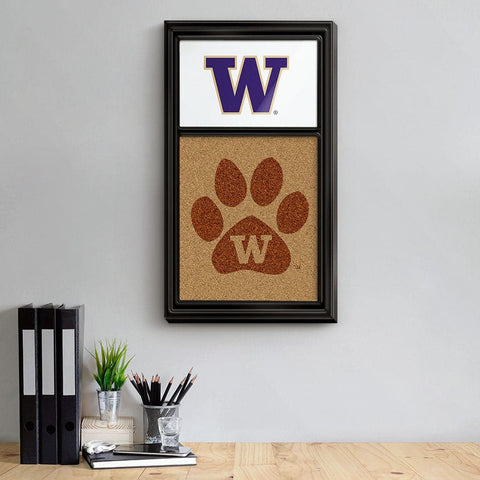 Washington Huskies: Dual Logo - Cork Note Board - The Fan-Brand