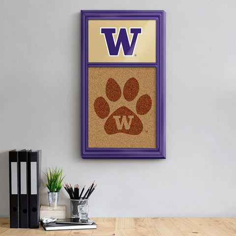 Washington Huskies: Dual Logo - Cork Note Board - The Fan-Brand