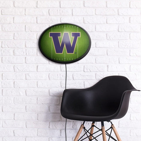 Washington Huskies: On the 50 - Oval Slimline Lighted Wall Sign - The Fan-Brand