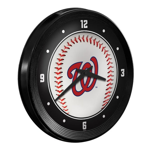 Washington Nationals: Baseball - Ribbed Frame Wall Clock - The Fan-Brand