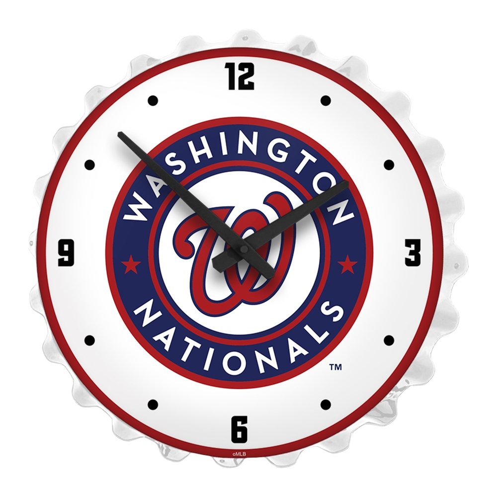 Washington Nationals: Bottle Cap Lighted Wall Clock - The Fan-Brand
