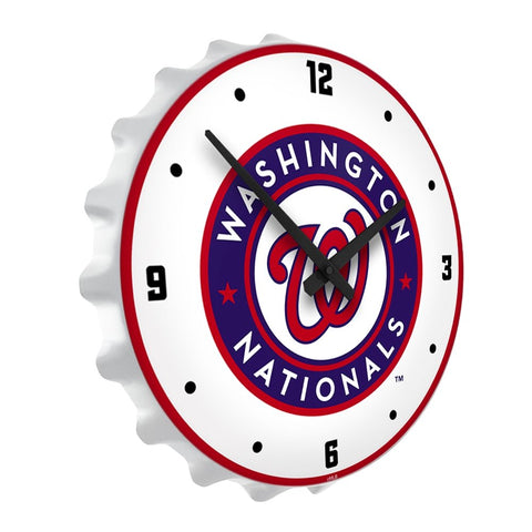 Washington Nationals: Bottle Cap Lighted Wall Clock - The Fan-Brand