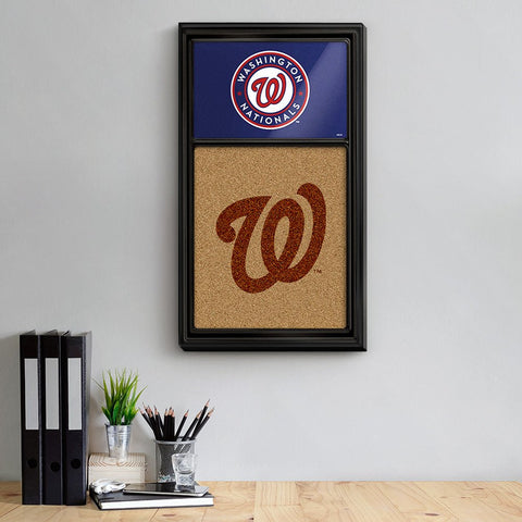 Washington Nationals: Dual Logo - Cork Note Board - The Fan-Brand