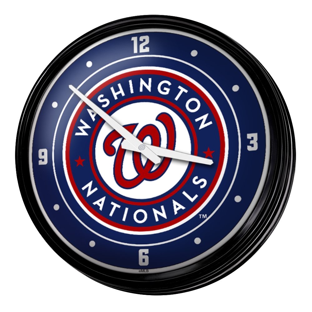 Washington Nationals: Logo - Retro Lighted Wall Clock - The Fan-Brand