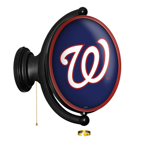 Washington Nationals: Original Oval Rotating Lighted Wall Sign - The Fan-Brand