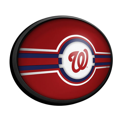 Washington Nationals: Oval Slimline Lighted Wall Sign - The Fan-Brand