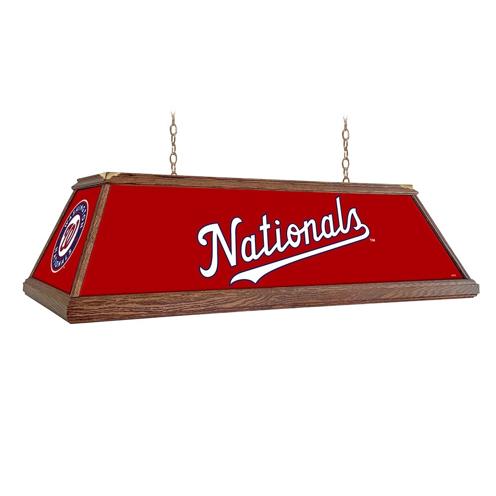 The Fan-Brand Washington Nationals: Premium Wood Pool Table Light