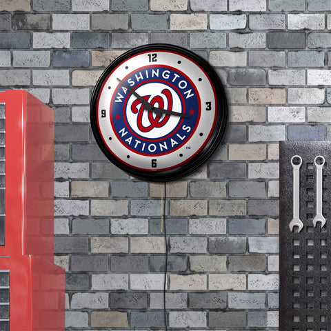 Washington Nationals: Retro Lighted Wall Clock - The Fan-Brand