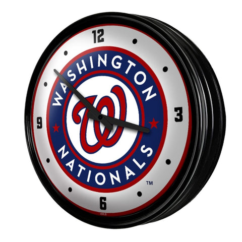 Washington Nationals: Retro Lighted Wall Clock - The Fan-Brand