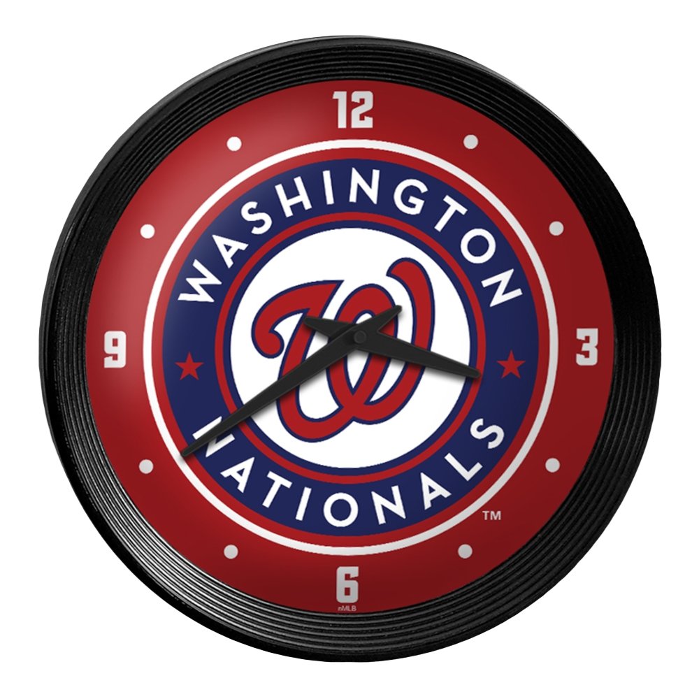 Washington Nationals: Ribbed Frame Wall Clock - The Fan-Brand