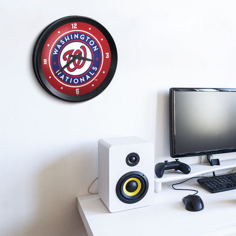 Washington Nationals: Ribbed Frame Wall Clock - The Fan-Brand